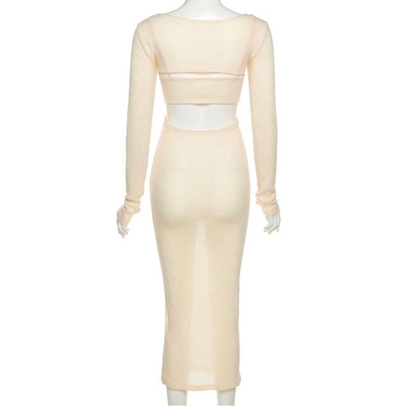 2PC Backless Knit Dress - Picture 10 of 13